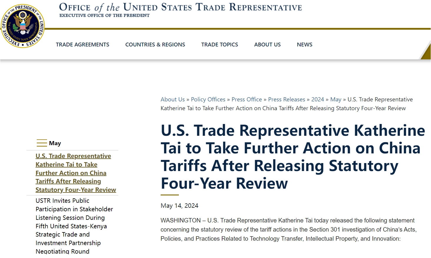 USTR Statement on Section 301 Tariff Action Regarding China 1.jpg